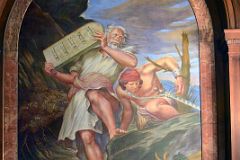 21-4 Moses with the Tablets of Law Mural In McGraw Rotunda New York City Public Library Main Branch